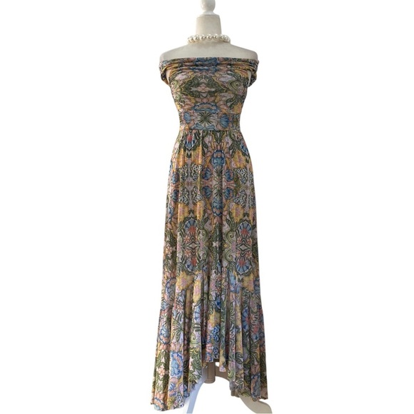 MISA Fiorella Off the Shoulder Maxi Dress Dolce Vita Kaleidoscope - Picture 11 of 15